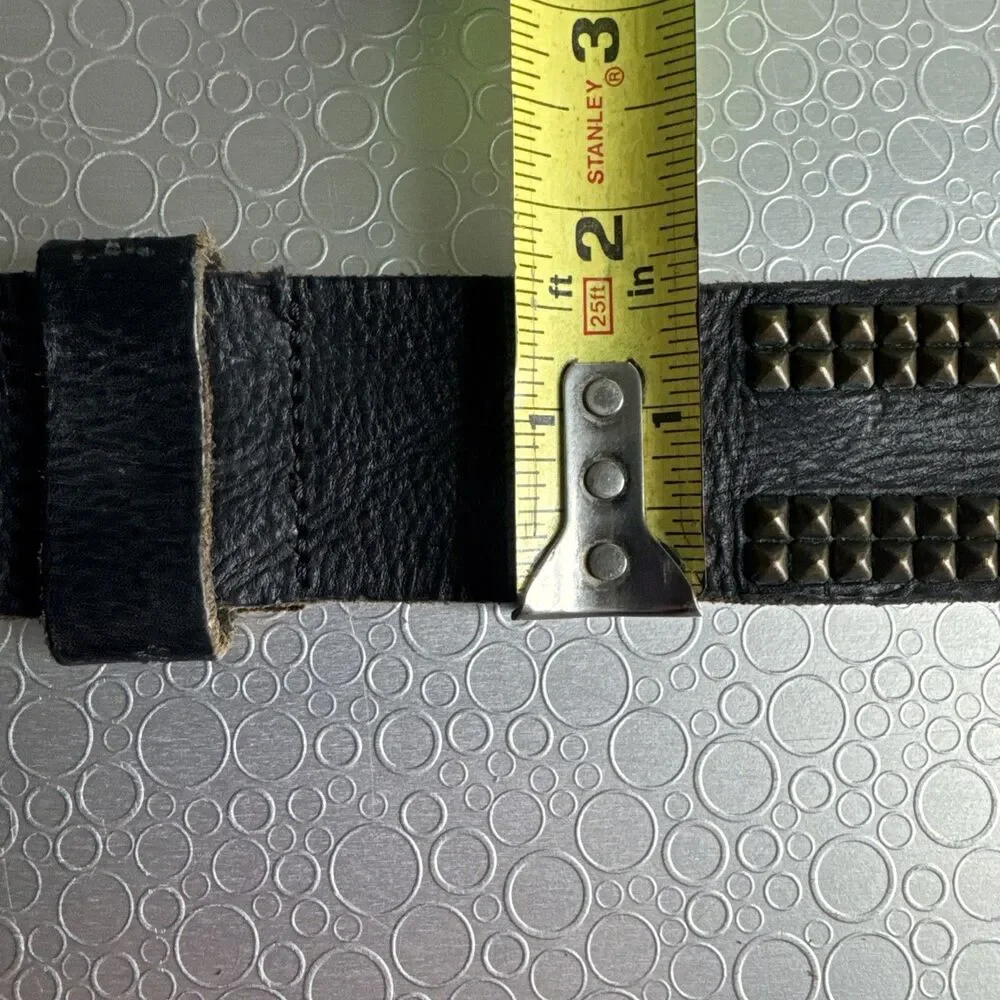 VTG Rare Diesel For Successful Living Studded Leather Belt Italy - Size 95 38